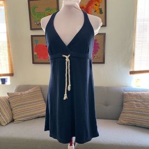 Navy blue halter swim cover up
